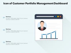 Icon of customer portfolio management dashboard