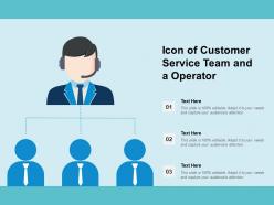Icon of customer service team and a operator