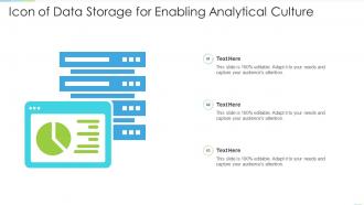 Icon of data storage for enabling analytical culture
