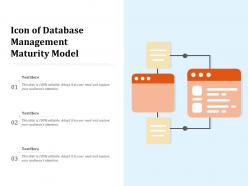 Icon of database management maturity model