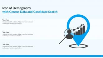 Icon Of Demography With Census Data And Candidate Search