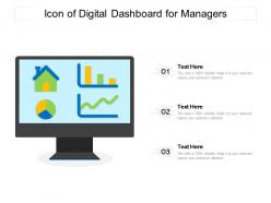 Icon of digital dashboard for managers