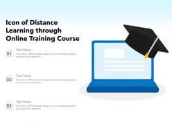 Icon of distance learning through online training course