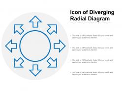 Icon of diverging radial diagram