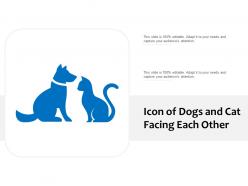 Icon of dogs and cat facing each other