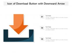 Icon of download button with downward arrow