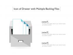 Icon of drawer with multiple backlog files