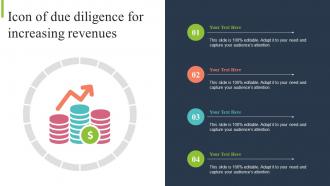 Icon Of Due Diligence For Increasing Revenues