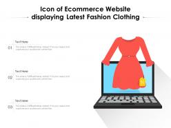 Icon of ecommerce website displaying latest fashion clothing