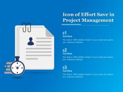 Icon of effort save in project management