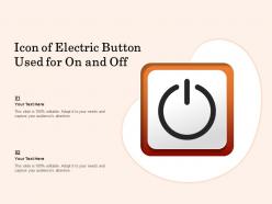 Icon of electric button used for on and off