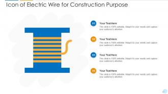 Icon of electric wire for construction purpose