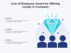Icon of employee award for offering loyalty in company