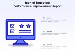 Icon of employee performance improvement report