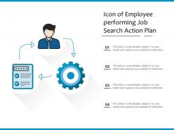 Icon of employee performing job search action plan