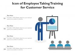 Icon Of Employee Taking Training For Customer Service
