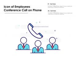 Icon of employees conference call on phone
