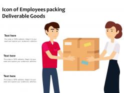 Icon of employees packing deliverable goods