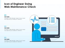 Icon Of Engineer Doing Web Maintenance Check