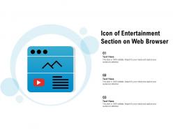 Icon of entertainment section on web browser