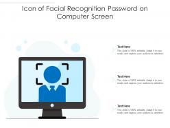 Icon of facial recognition password on computer screen