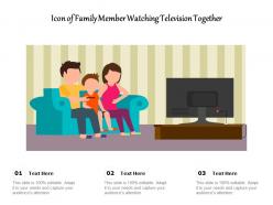 Icon of family member watching television together