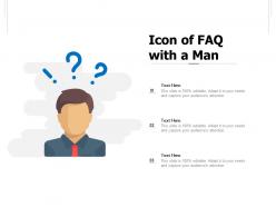 Icon of faq with a man