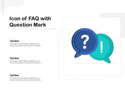Icon of faq with question mark