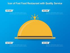 Icon of fast food restaurant with quality service