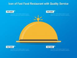 Icon of fast food restaurant with quality service Icon of fast food restaurant with quality service