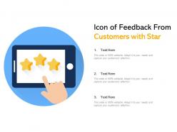 Icon of feedback from customers with star
