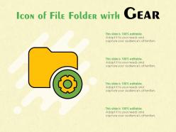 Icon of file folder with gear