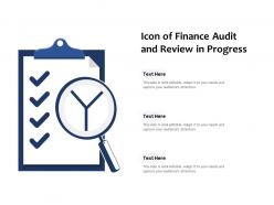 Icon of finance audit and review in progress