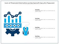 Icon of financial information protected with security password