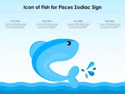 Icon of fish for pisces zodiac sign