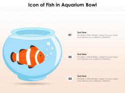 Icon of fish in aquarium bowl