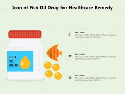 Icon Of Fish Oil Drug For Healthcare Remedy