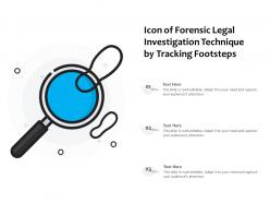 Icon Of Forensic Legal Investigation Technique By Tracking Footsteps
