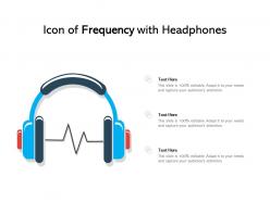 Icon of frequency with headphones