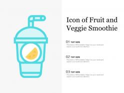 Icon of fruit and veggie smoothie