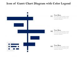 Icon of gantt chart diagram with color legend
