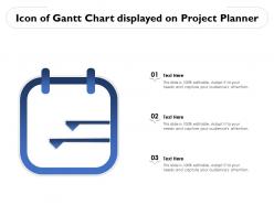 Icon of gantt chart displayed on project planner