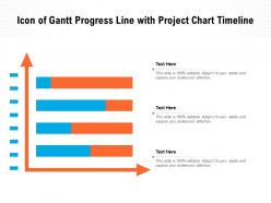 Icon of gantt progress line with project chart timeline