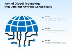 Icon of global technology with different network connections