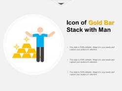 Icon of gold bar stack with man