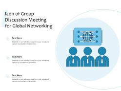 Icon of group discussion meeting for global networking