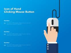 Icon of hand clicking mouse button