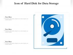 Icon of hard disk for data storage