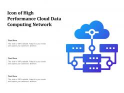 Icon of high performance cloud data computing network