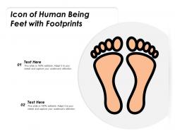 Icon of human being feet with footprints